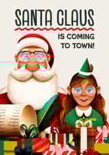 Cute Christmas Card - Santa Claus Is Coming To Town - Presents created by Folio | Ian Owen