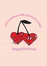 Cute Birthday Card - Cherry Hearts created by Little Prints By Emma