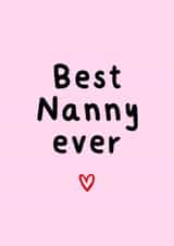Cute Birthday Card - For Nanny - Best Nanny Ever created by Amy (Hedgecards)