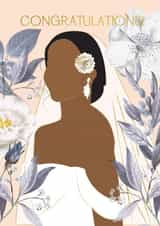 Pretty Wedding Card - Congratulations - Bride created by Anoela Cards