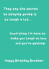 Funny Birthday Card - For Brother - Make You Laugh At How Old You're Getting! created by @Laura Lonsdale Designs