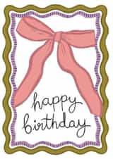 Pretty Birthday Card - Pink Bow created by Harriet Emily