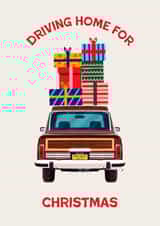 Cute Christmas Card - Driving Home For Christmas created by Folio | Ian Owen