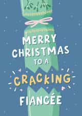 Cute Christmas Card - For Fiancée - Christmas Cracker created by Fliss Muir