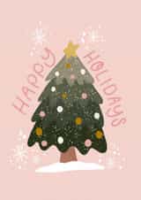 Classic Christmas Card - Happy Holidays - Christmas Tree created by Summer Sole