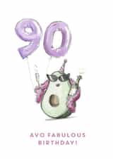 Funny Birthday Card - Avocado - Balloons created by @doublepea_designs