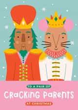 Cute Christmas Card - For Parents - Nutcracker And Mouse created by Joanne Hawker