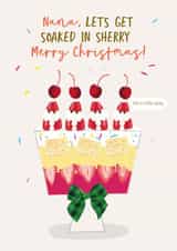 Funny Christmas Card - Nana - Trifle created by Holly Fox