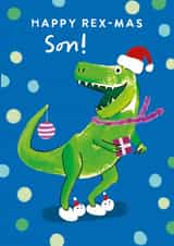 Cute Christmas Card - For son - Dinosaur created by Holly Fox