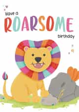 Cute Birthday Card - For Kids - Roarsome created by @Laura Doran - Creative Design