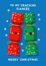 Cute Christmas Card - Cracking Fiancée - Pun created by Nicola Watson