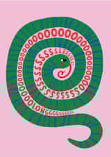 Funny Leaving Card - So Long - Snake created by Lucy Maggie Designs
