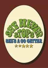 Success and Achievement Card For Her - 70s Retro Typography created by racwo_shows