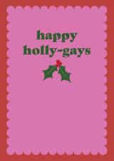 Funny Christmas Card - LGBTQ+ - Happy Holly Gays created by Studio 69