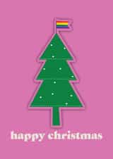 LGBTQ+ Christmas Card - Christmas Tree - Pride Flag created by Studio 69