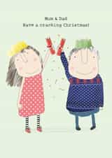 Funny Christmas Card - For Mum & Dad - For Your Cracking Parents This Christmas created by Rosie Made A Thing