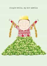 Funny Christmas Card - For Brother - Brussel Sprouts created by Rosie Made A Thing