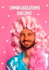 Personalised Congratulations Photo Card created by Giddy Kipper - Funny Well Done Card - Condragulations Darling - Drag Queen