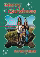 Personalised Christmas Photo Card created by Choo Choo  - Cute Christmas Photo Card - Merry Christmas Everyone - From the Family