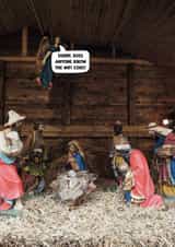 Funny Christmas Card - Nativity - Wifi created by The Buddy Fernandez Card Co.