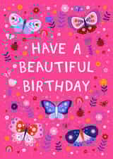 Cute Birthday Card - For Her - Butterflies And Ladybirds created by Pear Tree Press