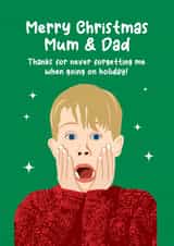 Funny Christmas Card - For Mum & Dad - Home Alone created by Lucy Marie Design
