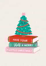 Cute Christmas Card - Books - Tree created by Fierce and Fred