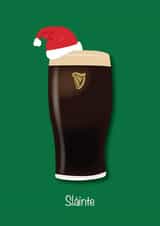 Modern Christmas card - Sláinte - Irish - Guinness created by DBD Designs