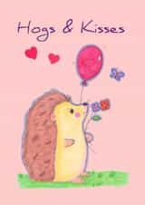 Cute card for multiple occasions, for friend, partner, relative. Hedgehog art created by Artpatch Printables