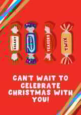 Funny Christmas Card - Celebrations - Chocolate created by Pink Peach Cards