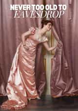 Face Swap Birthday Card – Victorian Eavesdropper – Funny Vintage for Her created by thortful