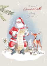 Cute Christmas Card - For Grandchildren - Santa Checking List created by Paper Shed Design