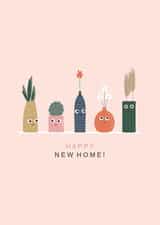Cute - new home - house plant card created by Little Prints Fred Designs