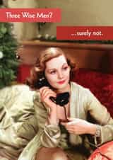 Funny Christmas Card - Retro - Three Wise Men?...Surely not. created by Quitting Hollywood