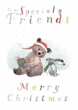 Cute Christmas Card - Specials Friends - Bear Looking At Mouse created by Paper Shed Design