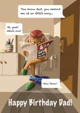 Cheeky Birthday Card - For Dad - Oasis Gas Panic created by Gabriel Garcia
