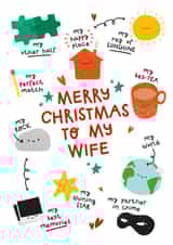Cute Christmas Card - For Wife - Romantic created by Twisted Haggis