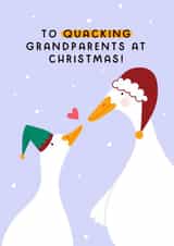 Cute Christmas Card - For Grandparents - Ducks created by Joanne Hawker