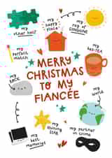 Cute Christmas Card - For Fiancée - Romantic created by Twisted Haggis