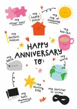 Cute Anniversary Card - For Significant Other - Romantic created by Twisted Haggis