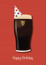 Funny Birthday Card - Guinness - Party Hat created by DBD Designs