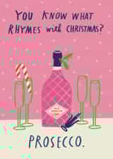 Funny Christmas Card - Prosecco created by Alice Mole Illustration