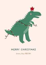 Cute Christmas Card - Dinosaur Pun - Tree Rex created by iAmAnimated