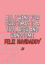 Funny Christmas Card - Feliz Navidaddy - Holly created by fyou cards