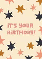 Classic Birthday Card - Stars created by Kieron Haughton