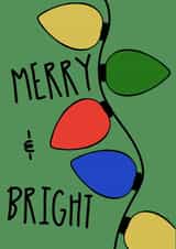 Merry & bright Christmas lights card created by Lauren Clark