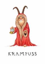 Cute Christmas Card - Krampuss - Cat created by Beth Goodwin