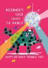 Fun December Birthday Card for Everyone 
Twinkle Toes created by NICHOLA COWDERY ILLUSTRATIONS 