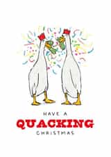 Funny Christmas Card - Ducks - Have A Quacking Christmas created by badgerbee design