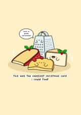 Funny Christmas card - Cheesiest Christmas Card - Cheese Puns created by Rosalie Perl